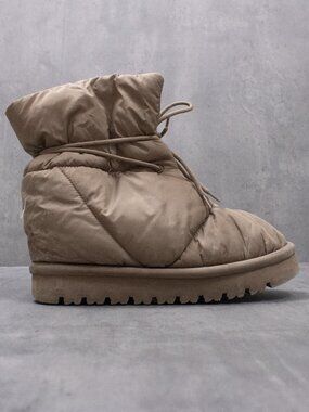 Vintage VTG Y2K H&M Pillow Puffer‎ Chunky Lug Sole Winter Gorpcore Brown Boot's